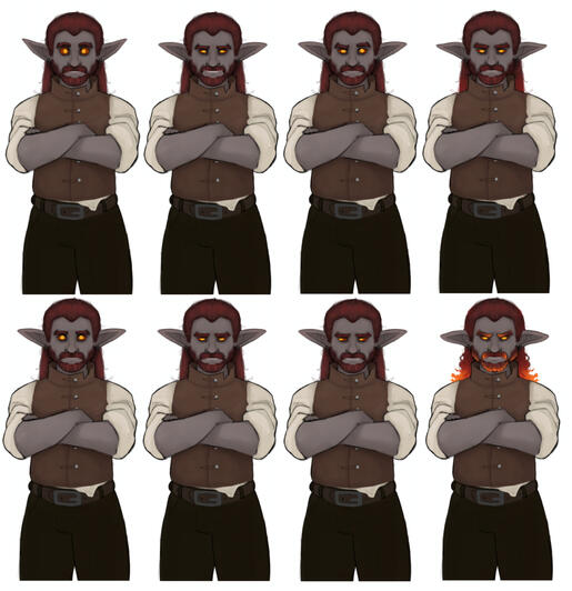 Cerk's Personal Project [Novel Game] | Character Reactions: Solstice The Fire Genasi